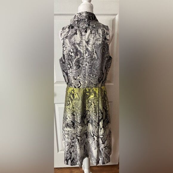 Rickie Freeman for Teri Jon Sleeveless Snakeskin Dress Size 12 Fit & Flare Edgy - Picture 7 of 13